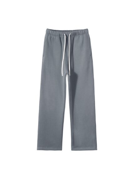 Unisex Grey Straight Sweatpants